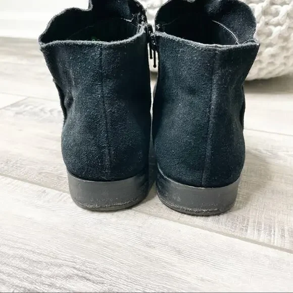 Steve Madden Rimas Suede Low Heel Ankle Booties Black Size 8.5 - Picture 8 of 10